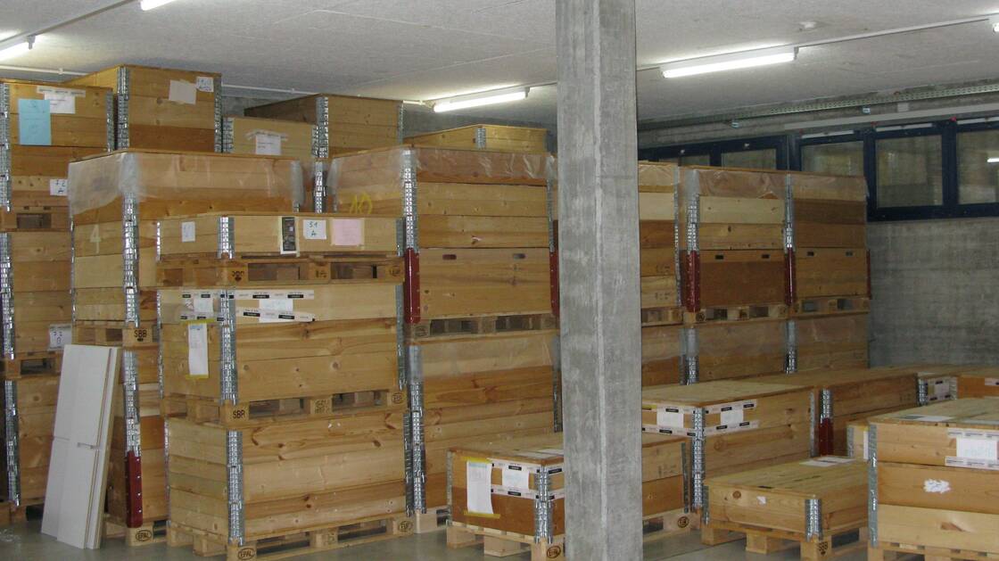 Pallet in magazzino